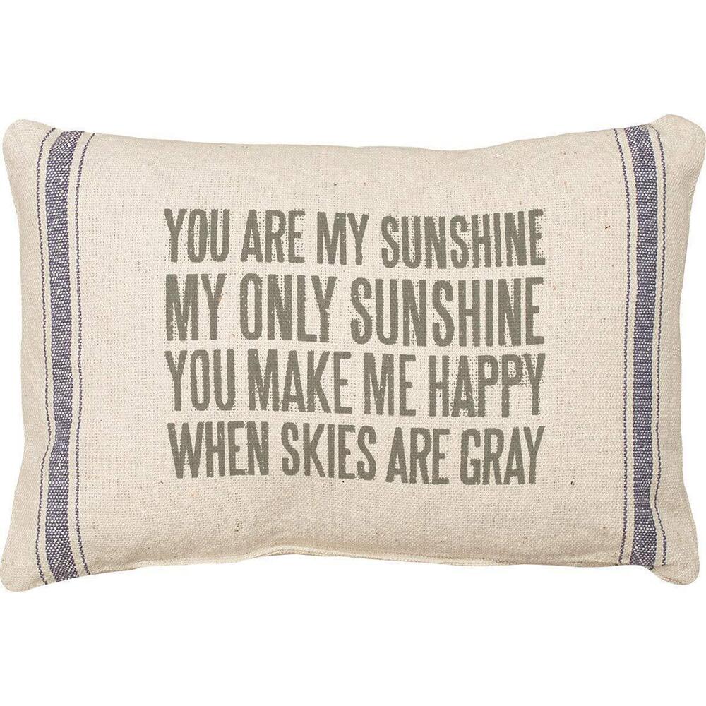 9104 3-Stripe Throw Pillow 15.5 x 10-Inch, You Are My Sunshine